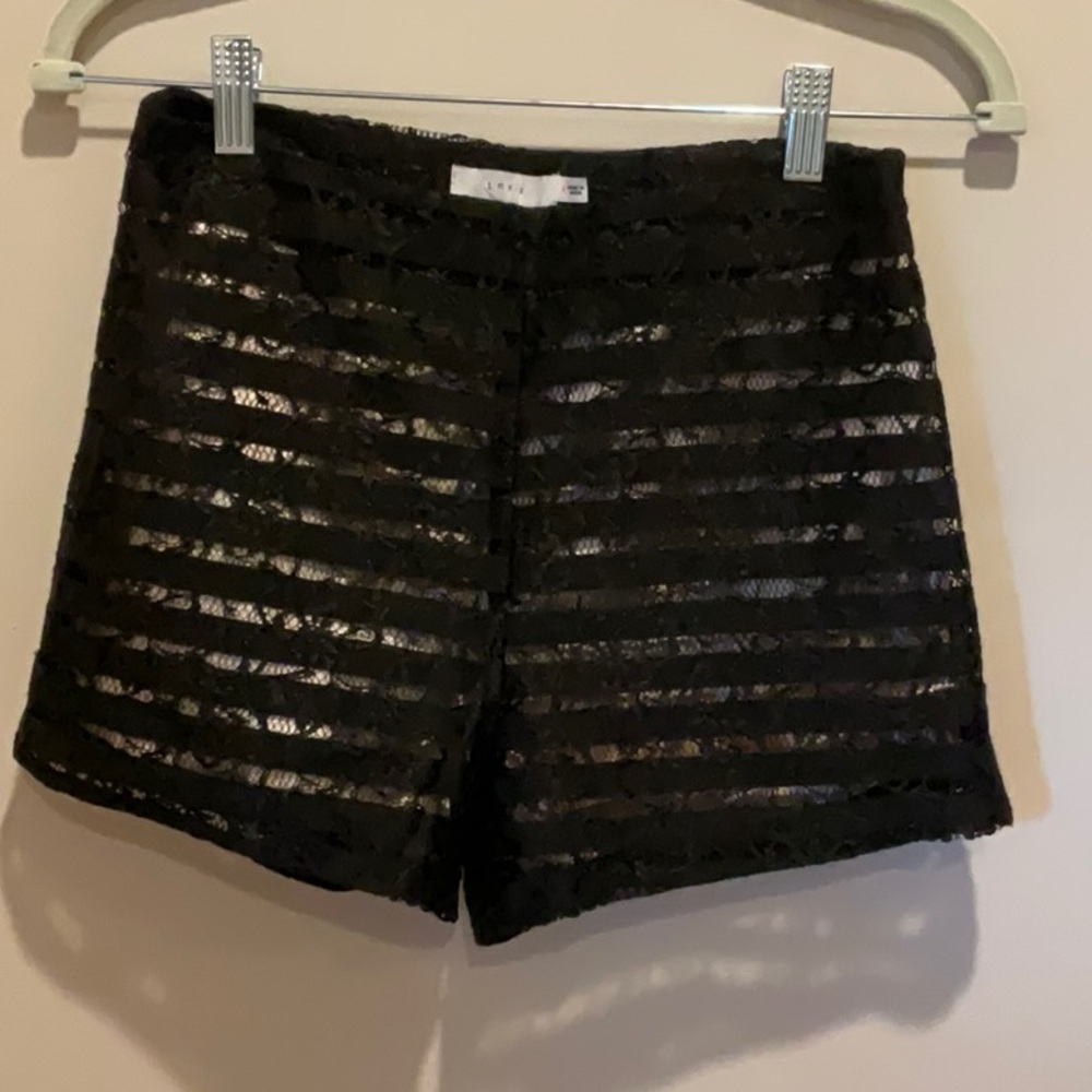 Black Lace Shorts. Size 2. Lush